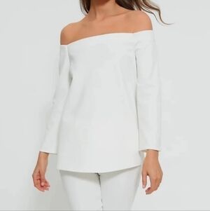 Tuckernuck White Miranda Off the Shoulder Blouse Top NWOT Size XS